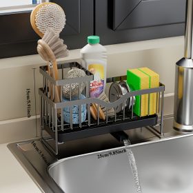 Stainless Steel Sponge Holder, Sink Scouring Pad Draining Rack, Multi-functional Countertop Dishcloth Storage Rack, Kitchen Supplies
