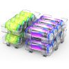 2Pack Adjustable Soda Can Organizers 2-Tier Pop Can Holders Beverage Dispensers For Fridge Pantry Cabinet 7Âº Slope Auto Rolling