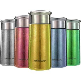 Titanium Alloy Vacuum Double-layer Ultra-light Travel Hot And Cold Universal Sports Insulation Hiking Camping Picnic Yellow Water Cup