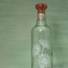 Transparent Glass Water Bottle With Stopper