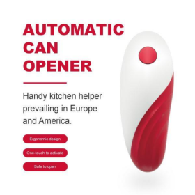 Automatic Electric Can Opener, One-button Opening For Cans Of Any Size, Food-grade White Kitchen Gadget