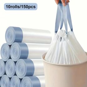 150pcs Extra Thick Leakproof Drawstring Garbage Bags Odorless Large Capacity Suitable For Kitchen