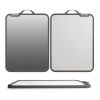 2Pcs Double Sided Cutting Board Stainless Steel PP Chopping Board Lightweight Kitchen Cutting Board Mesh Design with Grinding Zone Knife Sharpener Han