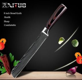 Stainless Steel Meat Cleaver Chef's Knife Cleaver (Option: 8 bread knife)