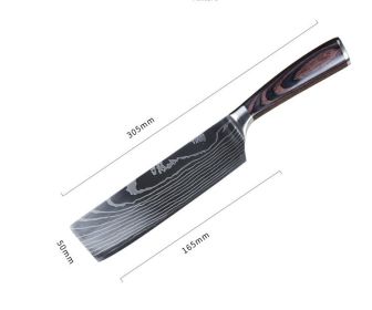 Kitchen stainless steel food clip frying spatula frying fish spatula steak spatula household kitchenware (Option: 7 cleaver knife)