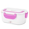 Electric Heating Lunch Box Food Heater Container Travel Thermal Bento Box Portable Food Warmer w/ 2 Removable Compartments 1 Free SpoonÂ 1L
