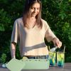Ice Cube Tray Fit For 20OZ/30OZ/40OZ Stanley Cup Easy Release Silicone Hallow Cylinder Tumbler Ice Cube Mold With Lid And Bin for Iced Juice Whiskey C