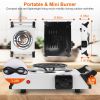 1000W Electric Single Burner Portable Coil Heating Hot Plate Stove Countertop RV Hotplate with 5 Temperature Adjustments Portable Handles